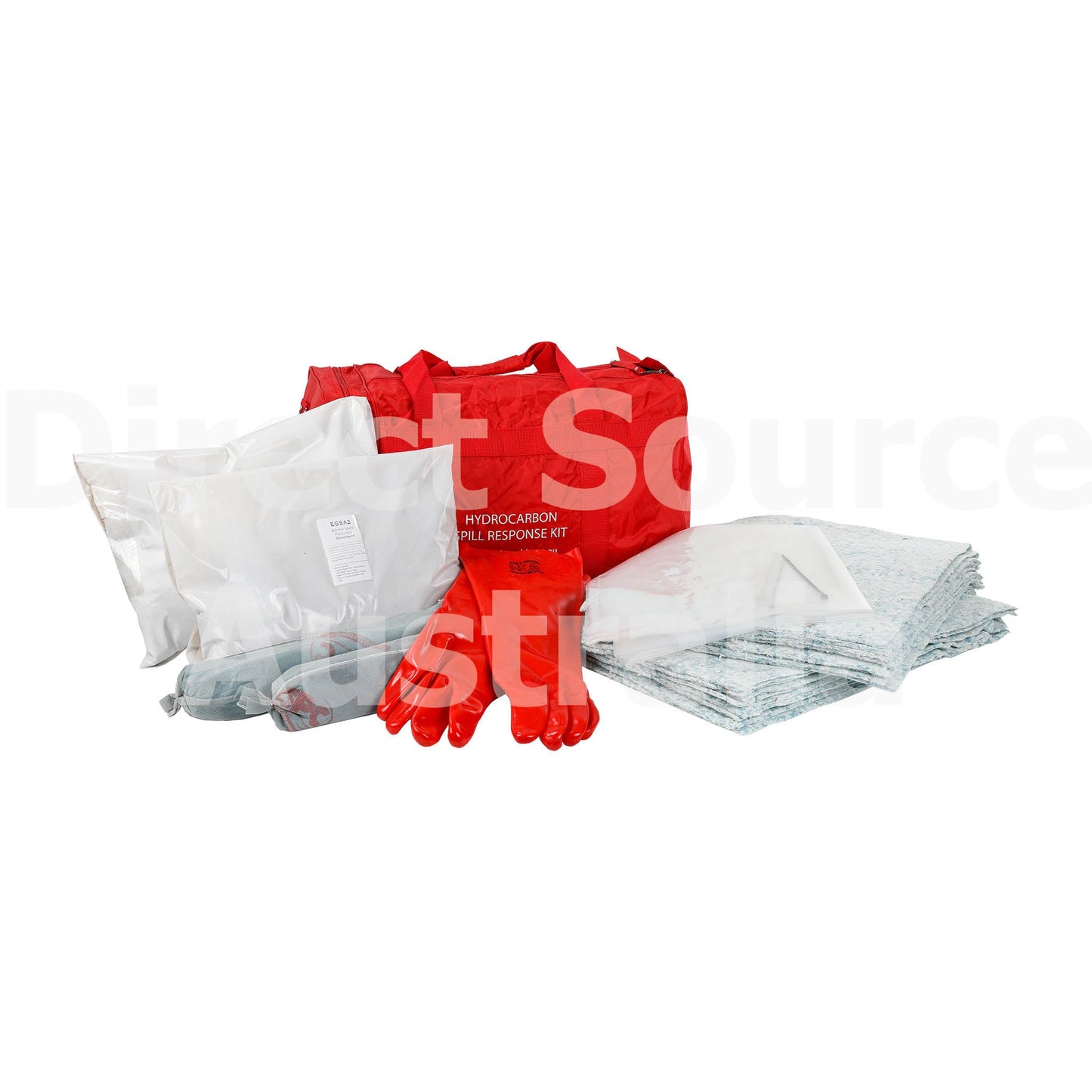 hydrocarbon spill kit in a bag