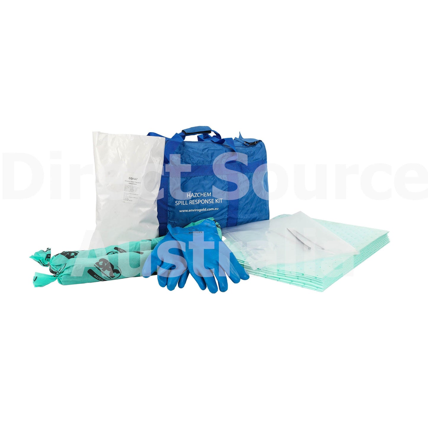hazardous chemical spill kit in a bag